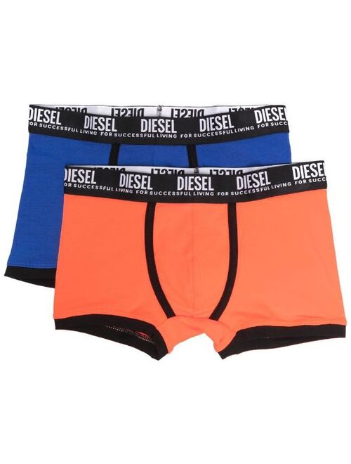 Diesel Kids two-pack logo-waistband briefs