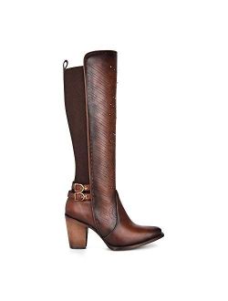 Women's Boot in Genuine Leather Brown