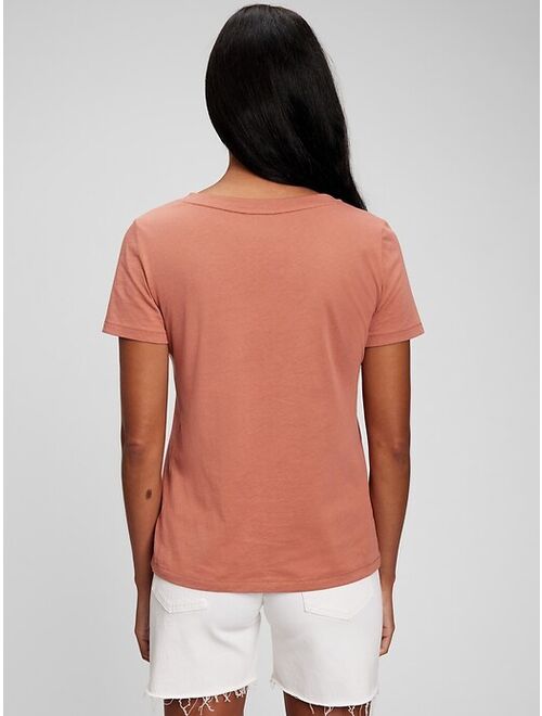 Gap 100% Organic Cotton Vintage V-Neck T-Shirt