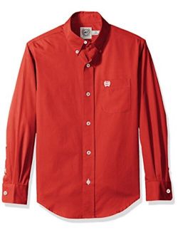 Boys' Big Classic Fit Long Sleeve Button One Open Pocket Solid
