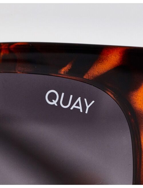 Quay Australia Quay Makin Moves square sunglasses with polarized lens in tort