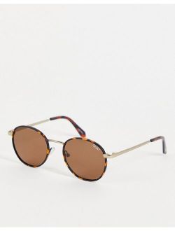 Quay Australia Quay Talk Circles round sunglasses with polarized lens in tort