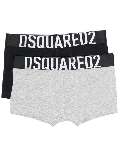 DSQUARED2 KIDS pack of two logo-waist boxer briefs