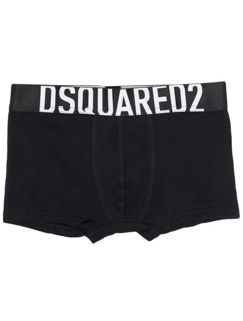 DSQUARED2 KIDS pack of two logo-waist boxer briefs