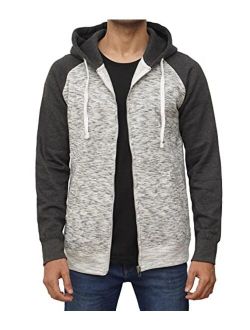 Raglan Zip Up Hoodie Men - Men's Fashion Comfy Fleece Sweatshirts Full Zipper Hoodies