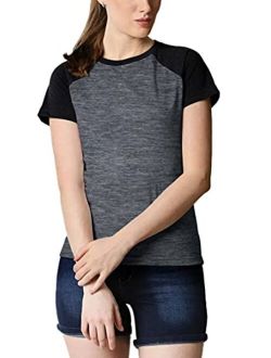 Raglan Shirts for Women - Womens Soft Sports Jersey Short and Long Sleeves Baseball Tee