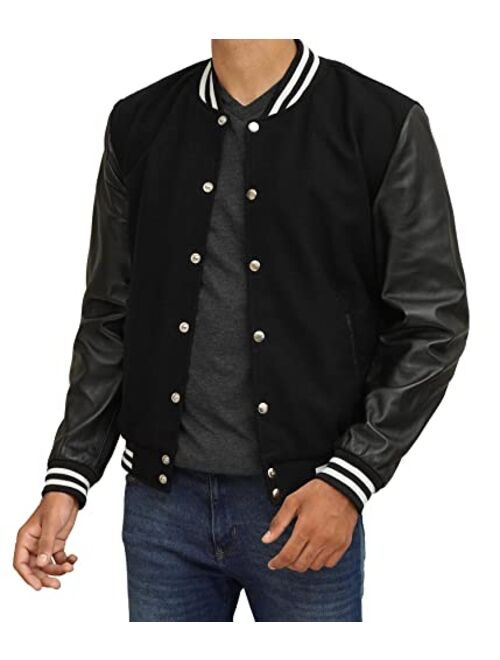 Decrum Varsity Jacket For Men - Casual Highschool Baseball Fashion Jackets