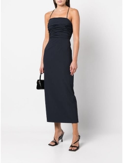 ruched-detailed long dress