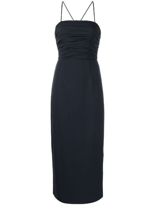 CINQ A SEPT ruched-detailed long dress