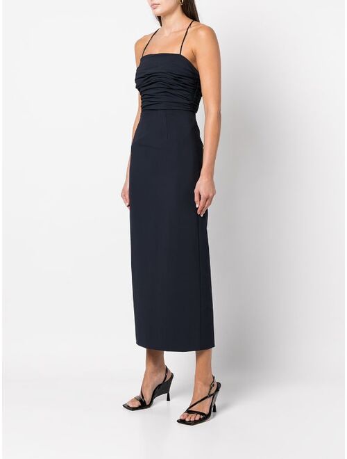 CINQ A SEPT ruched-detailed long dress
