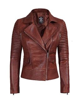 Leather Jacket Women - Real Lambskin Motorcycle Leather Jackets For Woman