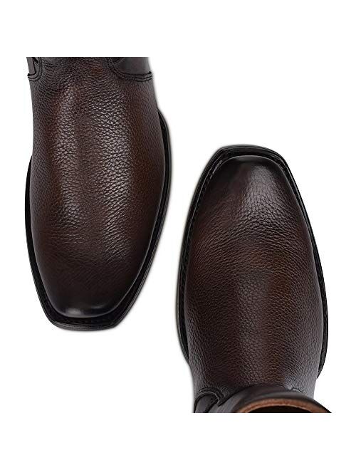Cuadra Men's Boot in Genuine Leather with Zipper Brown