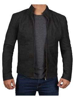 Mens Suede Jacket - Genuine Leather Suede Jacket for Men