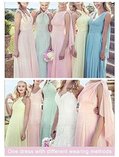 H.S.D Bridesmaid Dresses Long Prom Dresses Multiple Wearing Methods Bridesmaid Gowns