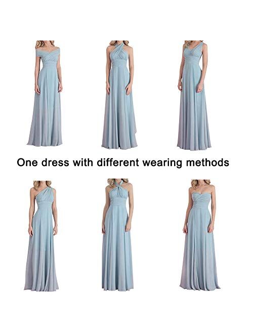 H.S.D Bridesmaid Dresses Long Prom Dresses Multiple Wearing Methods Bridesmaid Gowns