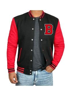 Black And Red Letterman Jacket Men - High School Varsity Mens Baseball Jacket