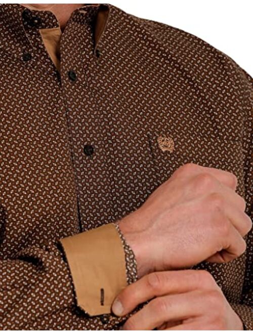 Cinch Men's Geo Print Long Sleeve Button-Down Western Shirt