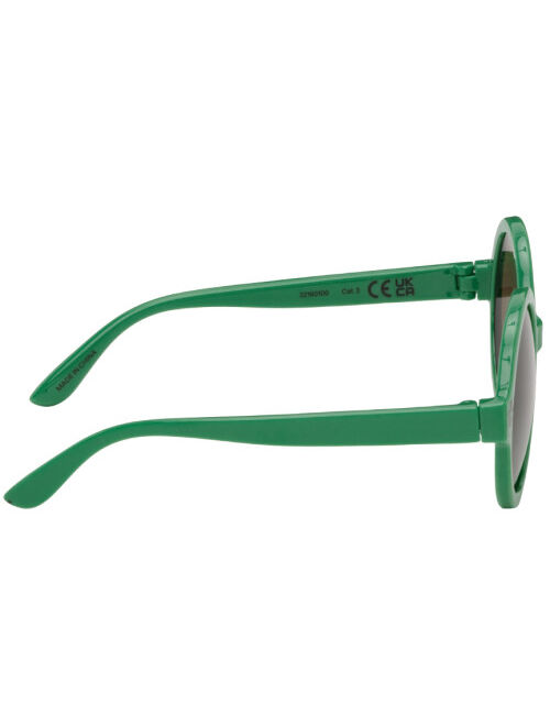 MINI RODINI Kids Green Round Sunglasses