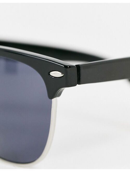 AJ Morgan Soho Retro Sunglasses In Black
