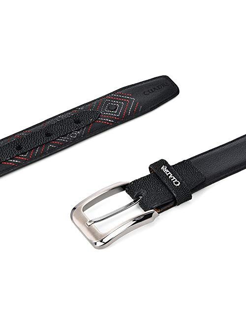 CUADRA Men's Dress Belt With Genuine Stingray Leather