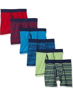 Growth Pal Little BoysUnderwear Boyshort Boxer Briefs Soft 100% Cotton 6 Pack Kids Underwear Toddler Undies 