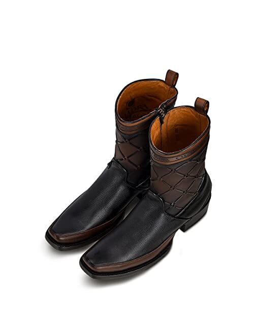 CUADRA Men's Boot in Bovine Leather with Zipper Black