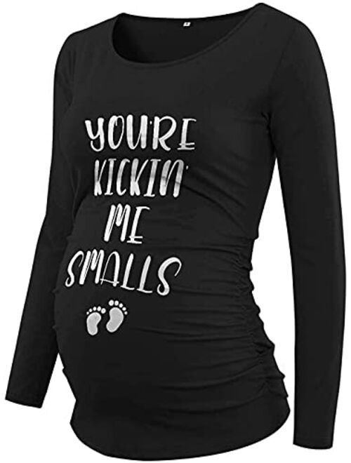 Decrum Maternity Shirts for Women - Funny Pregnancy Announcement Dresses Top
