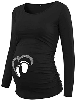 Maternity Tshirts for Women - Funny Graphic Pregnancy Announcement Shirts