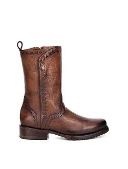 Men's Boot in Genuine Deer Leather Brown