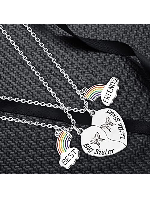YEEQIN Sister Necklaces For 2 Big Sister Little Sister Gifts BFF Matching Necklaces Sister Birthday Gifts Necklaces Sister Jewelry For Girls Women