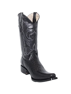 Generic Westerns Shops Mens Genuine Leather Luxury Bull Neck Print Western Cowboy Boot