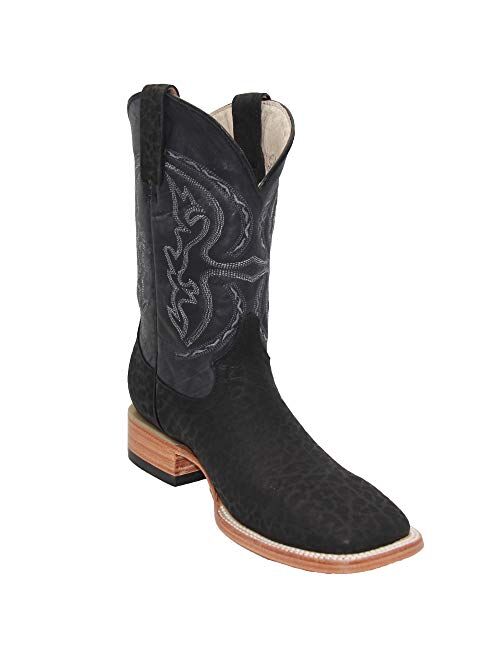 Generic Mens Genuine Leather Square Toe Cowboy Western Boot