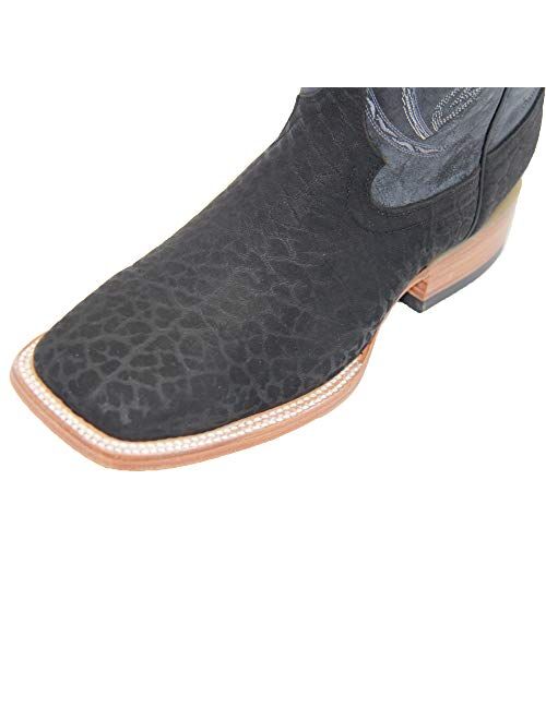 Generic Mens Genuine Leather Square Toe Cowboy Western Boot