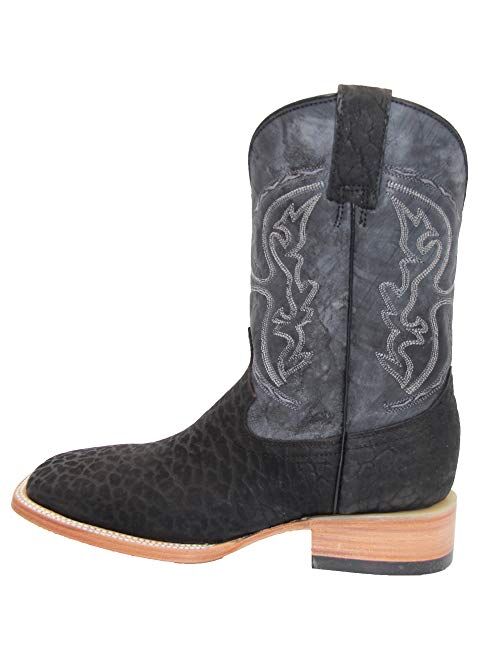 Generic Mens Genuine Leather Square Toe Cowboy Western Boot