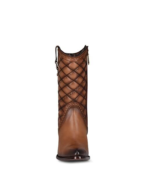 CUADRA Women's Boot in Bovine Leather with Zipper Brown