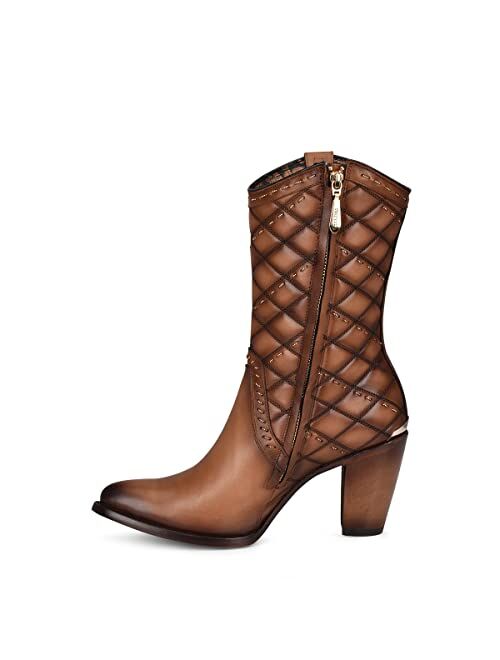 CUADRA Women's Boot in Bovine Leather with Zipper Brown