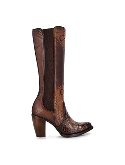 CUADRA Women's Boot in Genuine Python Leather and Bovine Leather