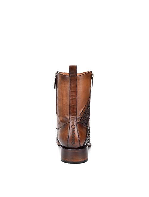 CUADRA Men's Boot in Genuine Python Leather and Bovine Leather with Zipper