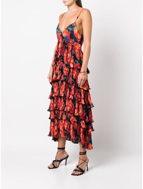 Cinq A Sept tiered long-length dress