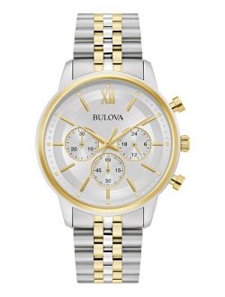 Men's Classic Chronograph Two-Tone Stainless Steel Bracelet Watch 41mm, Created for Macy's