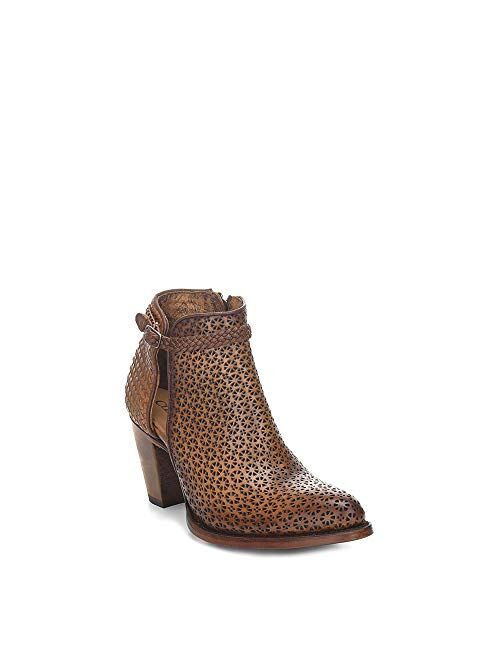 CUADRA Women's Bootie in Bovine Leather with Perforations with Zipper