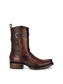 Men's Urban Boot in Bovine Leather with Zipper Brown