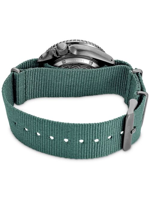Seiko Men's Automatic 5 Sports Green Nylon Strap Watch 43mm