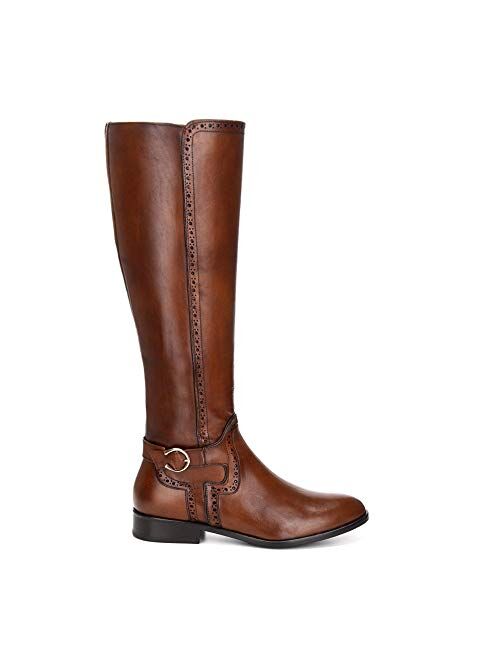 Franco Cuadra Women's Riding Boot in Genuine Leather Brown