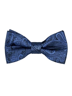 Alizeal Solid Banded Adjustable Length Pre-tied Boy's Bow Tie