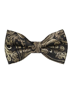 Alizeal Solid Banded Adjustable Length Pre-tied Boy's Bow Tie