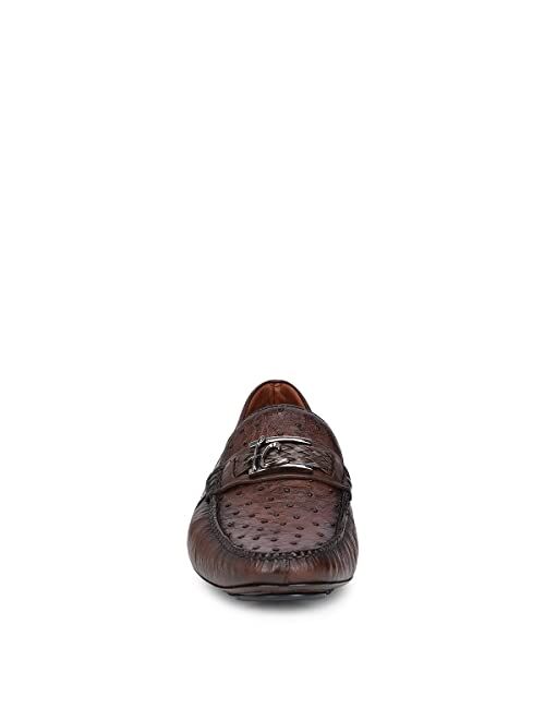 FRANCO CUADRA Men's Driver in Genuine Ostrich Leather 36VAVAV Brown