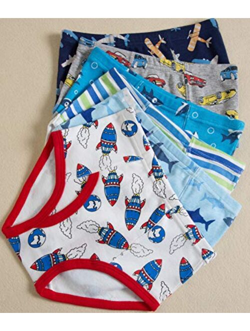 Slenily Little Boys Sharks Briefs Toddler Kids Truck Cars Underwear Soft Cotton Airplane Undies(Pack of 6)
