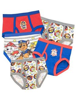Paw Patrol Boys' Chase Marshall and Rubble Underwear Pack of 5