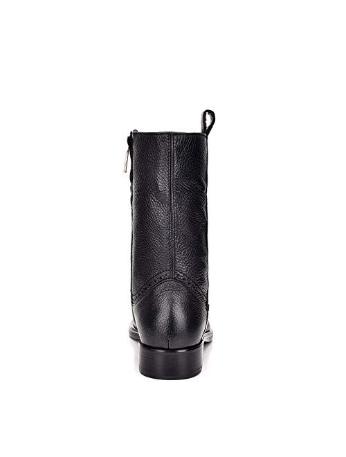 FRANCO CUADRA Men's Boot in Genuine Deer Leather Black